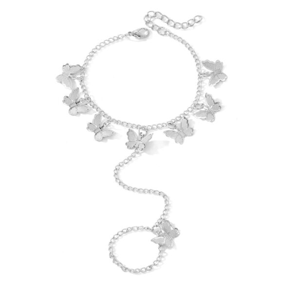 Luxury Metal Butterfly Linkin Ring Bracelet